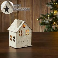 85301-Tealight-Holder-Metal-Village-House-D-Antique-Cream-6.75x4.75x4.5-image-7