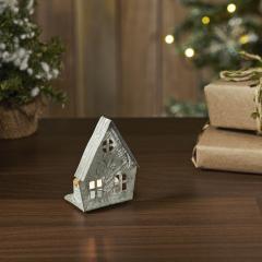 85303-Tealight-Holder-Metal-Village-House-F-Antique-Grey-3x2.75x2-image-2