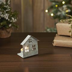 85304-Tealight-Holder-Metal-Village-House-G-Antique-Grey-3.25x2.75x2-image-2