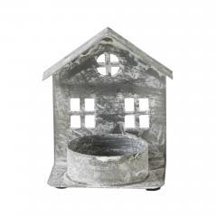 85304-Tealight-Holder-Metal-Village-House-G-Antique-Grey-3.25x2.75x2-image-4