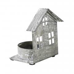 85304-Tealight-Holder-Metal-Village-House-G-Antique-Grey-3.25x2.75x2-image-5