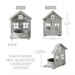 85304-Tealight-Holder-Metal-Village-House-G-Antique-Grey-3.25x2.75x2-image-6