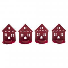 85314-Tealight-Holder-House-Barn-Red-Set-of-4-4.5x3.75x2.25-image-3