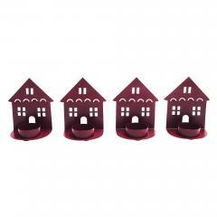 85316-Tealight-Holder-House-Burgundy-Set-of-4-4.5x3.75x2.25-image-3