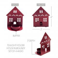 85316-Tealight-Holder-House-Burgundy-Set-of-4-4.5x3.75x2.25-image-5