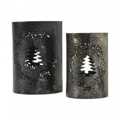 85336-Votive-Candle-Holder-Christmas-Tree-Wreath-Set-of-2-image-2