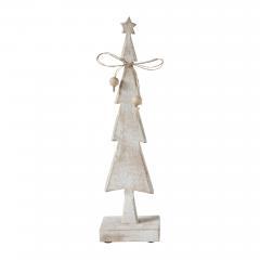 85342-Star-Top-Christmas-Tree-Narrow-White-Wooden-Figurine-12.5x3.25x2.25-image-2