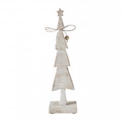 85342-Star-Top-Christmas-Tree-Narrow-White-Wooden-Figurine-12.5x3.25x2.25-image-3
