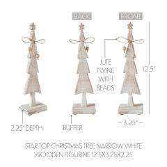 85342-Star-Top-Christmas-Tree-Narrow-White-Wooden-Figurine-12.5x3.25x2.25-image-5
