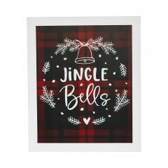 85350-Jingle-Bells-Wreath-Plaid-Framed-Wall-Hanging-Sign-12x10-image-3