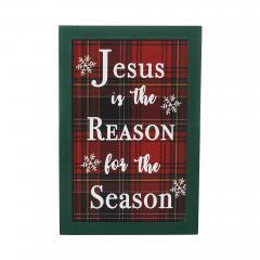 85353-Jesus-Is-The-Reason-Plaid-Framed-Wall-Hanging-Sign-12x8-image-3