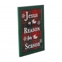 85353-Jesus-Is-The-Reason-Plaid-Framed-Wall-Hanging-Sign-12x8-image-5