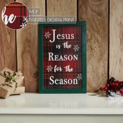 85353-Jesus-Is-The-Reason-Plaid-Framed-Wall-Hanging-Sign-12x8-image-7
