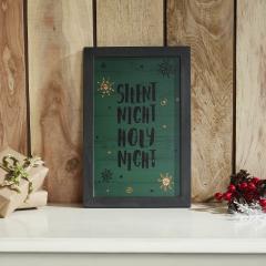 Silent Night Holy Night Framed Wall Hanging Sign 12x8