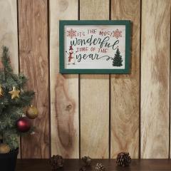 85360-It-s-The-Most-Wonderful-Time-Snowman-Framed-Wall-Hanging-Sign-9x12-image-2