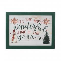 85360-It-s-The-Most-Wonderful-Time-Snowman-Framed-Wall-Hanging-Sign-9x12-image-3
