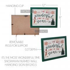 85360-It-s-The-Most-Wonderful-Time-Snowman-Framed-Wall-Hanging-Sign-9x12-image-6