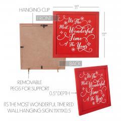 85361-It-s-The-Most-Wonderful-Time-Red-Wall-Hanging-Sign-11x11-image-6