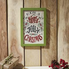 85363-Have-A-Holly-Jolly-Christmas-Framed-Wall-Hanging-Sign-12x8-image-2