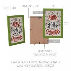 85363-Have-A-Holly-Jolly-Christmas-Framed-Wall-Hanging-Sign-12x8-image-6