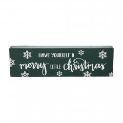 85368-Have-Yourself-A-Merry-Little-Christmas-Green-Block-Sign-3x10-image-2