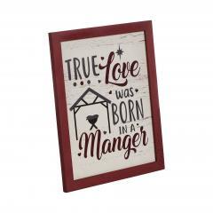 85369-True-Love-Was-Born-In-A-Manger-Framed-Wall-Hanging-Sign-12x10-image-5