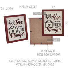 85369-True-Love-Was-Born-In-A-Manger-Framed-Wall-Hanging-Sign-12x10-image-6