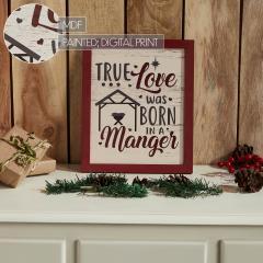 85369-True-Love-Was-Born-In-A-Manger-Framed-Wall-Hanging-Sign-12x10-image-7
