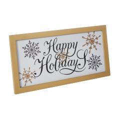 85373-Happy-Holidays-Snowflakes-Framed-Wall-Hanging-Sign-8x16-image-5