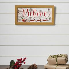 85374-Believe-Santa-Sleigh-Framed-Wall-Hanging-Sign-6x12-image-2