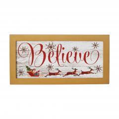 85374-Believe-Santa-Sleigh-Framed-Wall-Hanging-Sign-6x12-image-3
