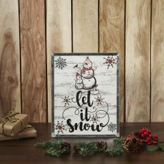 85375-Let-It-Snow-Snowman-Framed-Wall-Hanging-Sign-15x12-image-2