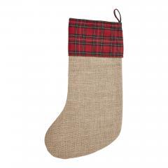 85420-Burlap-Natural-Jute-Plaid-Santa-s-Workshop-Stocking-12x20-image-3