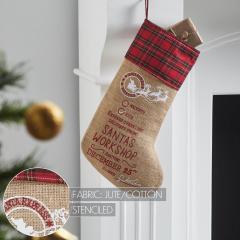 85420-Burlap-Natural-Jute-Plaid-Santa-s-Workshop-Stocking-12x20-image-5