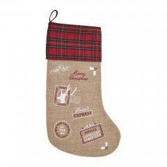 85421-Burlap-Natural-Jute-Plaid-Airmail-Stocking-12x20-image-2