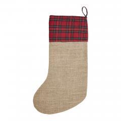 85421-Burlap-Natural-Jute-Plaid-Airmail-Stocking-12x20-image-3