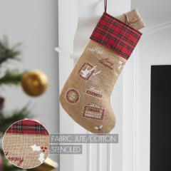 85421-Burlap-Natural-Jute-Plaid-Airmail-Stocking-12x20-image-5