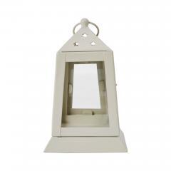 85422-Metal-Lantern-Antique-White-Tealight-Holder-7x4.5x4.5-image-2