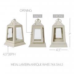 85422-Metal-Lantern-Antique-White-Tealight-Holder-7x4.5x4.5-image-5