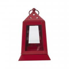 85423-Metal-Lantern-Barn-Red-Tealight-Holder-7x4.5x4.5-image-2