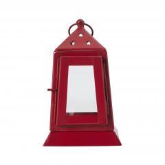 85423-Metal-Lantern-Barn-Red-Tealight-Holder-7x4.5x4.5-image-3