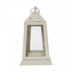85425-Metal-Lantern-Antique-White-Tealight-Holder-9x5x5-image-2