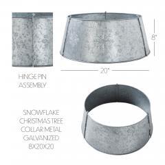 85442-Snowflake-Christmas-Tree-Collar-Metal-Galvanized-8x20x20-image-6