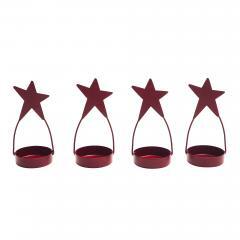 85429-Star-Tealight-Holder-Burgundy-Set-of-4-4x1.75x1.75-image-2