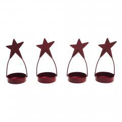 85429-Star-Tealight-Holder-Burgundy-Set-of-4-4x1.75x1.75-image-3