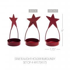 85429-Star-Tealight-Holder-Burgundy-Set-of-4-4x1.75x1.75-image-5