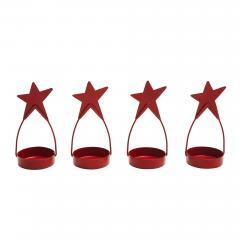 85430-Star-Tealight-Holder-Barn-Red-Set-of-4-4x1.75x1.75-image-3