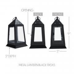 85427-Metal-Lantern-Black-Tealight-Holder-9x5x5-image-5