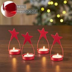 85430-Star-Tealight-Holder-Barn-Red-Set-of-4-4x1.75x1.75-image-6