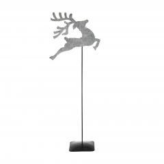 85462-Decorative-Galvanized-Metal-Reindeer-With-Base-16x6x3-image-3